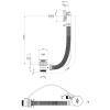 Polysan Vanová souprava s napouštěním bovden délka 1200 mm zátka 72 mm bílá 71857.10