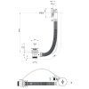 Polysan Vanová souprava s napouštěním bovden délka 800 mm zátka 72 mm černá mat 71853.21