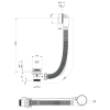 Polysan Vanová souprava bovden délka 600 mm zátka 72 mm černá mat 71850.21