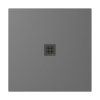 Polysan Treneca sprchová vanička z litého mramoru 90 x 90 cm s možností úpravy rozměru šedá mat 84300.31