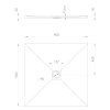 Polysan Treneca sprchová vanička z litého mramoru 90 x 90 cm s možností úpravy rozměru černá mat 84300.21