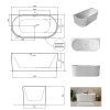 26831 volne stojici vana leya cernabila sifon se sterbinovym prepadem