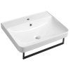 Aqualine Zen umyvadlo nábytkové 60 x 45 cm s otvorem pro baterii s přepadem keramické bílá 3060