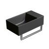GSI Kube X umyvadlo 40 x 23 cm bez otvoru pro baterii bez přepadu keramické černá mat 9484026