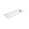 GSI Pura umyvadlo Slim 122 x 46 cm bez otvoru pro baterii s přepadem keramické bílá Extra Glaze 8887011