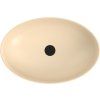 Polysan Banera Oval umyvadlo na desku 60 x 40 cm bez otvoru pro baterii litý mramor béžová mat 14397.81