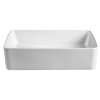 Aqualine umyvadlo na desku 54 x 33 cm bez otvoru pro baterii bez přepadu keramické bílá 54331