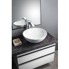 Aqualine umyvadlo na desku 40 cm bez otvoru pro baterii bez přepadu keramické bílá 40155