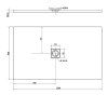 Polysan Flexia sprchová vanička 150 x 90 cm s možností úpravy rozměru litý mramor šedá matná 72898.31