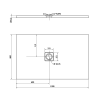 Polysan Flexia sprchová vanička 130 x 80 cm s možností úpravy rozměru litý mramor šedá matná 72899.31