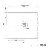 Polysan Flexia sprchová vanička 110 x 100 cm s možností úpravy rozměru litý mramor šedá matná 72922.31