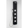 Polysan Spirit Square sprchový panel termostatický nástěnný 250 x 1550 mm černá 81251