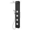 Polysan Spirit Square sprchový panel termostatický nástěnný 250 x 1550 mm černá 81251