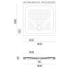 GSI Extra Flat sprchová vanička 80 x 80 x 4 cm keramická bílá ExtraGlaze 47080811