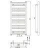 Bruckner Albrecht otopné těleso 400 x 930 mm středové připojení chrom 600.111.1