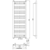 Bruckner Albrecht otopné těleso 400 x 1250 mm středové připojení chrom 600.112.1