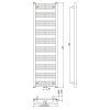 Bruckner Albrecht otopné těleso 400 x 1570 mm středové připojení chrom 600.113.1
