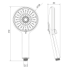 Sapho ruční masážní sprcha 4 režimy 120 mm plast chrom 1204-51