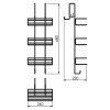 Gedy Chrom Line koupelnová police do sprchy závěsná 240 x 680 x 220 mm chrom 2486