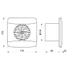 Cata UC-12 koupelnový ventilátor axiální černá 01356000
