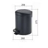 Gedy Potty odpadkový koš 5l Soft Close šedá 330981