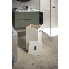 Gedy Luxury koš na prádlo 30 x 61,8 x 30 cm koženka bílá 103602