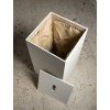 Gedy Luxury koš na prádlo 30 x 61,8 x 30 cm koženka bílá 103602