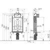 Alcaplast AM115/1000 Renovmodul komplet k zazdění se závěsným WC RIMLESS Sapho AVVA 100315 s integrovanou baterií a bidetovou sprškou