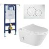 Geberit Kombifix Eco 110.302.00.5 komplet k zazdění se závěsným WC RIMLESS Sapho AVVA 100315 s integrovanou baterií a bidetovou sprškou