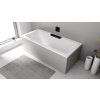 Polysan Cascata obdélníková vana 185 x 85 cm kaskáda černá akrylát bílá 73836.102