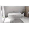Polysan Cascata obdélníková vana 185 x 85 cm kaskáda nerez akrylát bílá 73836.100