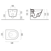 GSI Kube X závěsná WC mísa 36 x 50 cm GeniusFlush keramika bílá ExtraGlaze 941211