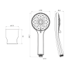 Sapho sprchová souprava 4 režimy sprchování pevný držák hadice 150 cm chrom 1204-61