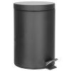 Aqualine Simple Line odpadkový koš kulatý 12l černá matná 26112