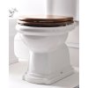 Sapho Retro 109340 WC sedátko dřevo masiv ořech/bronz