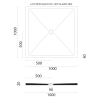 GSI Extra Flat čtvercová sprchová vanička 100 x 100 x 2 cm keramika bílá mat 46101009