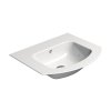 GSI Pura keramické umyvadlo 52 x 44 cm Slim oblé bez otvoru pro baterii s přepadem keramické bílá ExtraGlaze 8830011
