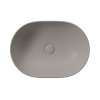 GSI Pura umyvadlo na desku 50 x 35 cm bez otvoru pro baterii bez přepadu keramické tortora mat šedá 886005