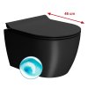 GSI Pura závěsná wc mísa Swirlflush 35 x 46 cm keramika černá dual-mat 880226