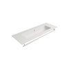 GSI Pura obdélníkové umyvadlo Slim 122 x 46 cm bez otvoru pro baterii s přepadem keramické bílá mat 8887009