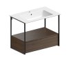 GSI Pura obdélníkové umyvadlo Slim 82 x 46 cm bez otvoru pro baterii s přepadem keramické bílá mat 8885009