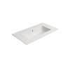 GSI Pura obdélníkové umyvadlo Slim 82 x 46 cm bez otvoru pro baterii s přepadem keramické bílá mat 8885009