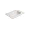 GSI Pura obdélníkové umyvadlo Slim 62 x 46 cm bez otvoru pro baterii s přepadem keramické bílá mat 8884009