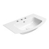 GSI Pura obdélníkové umyvadlo Slim 82 x 49 cm 3 otvory pro baterii s přepadem keramické bílá ExtraGlaze 8826311