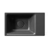 GSI Nubes obdélníkové umyvadlo 40 x 23 cm broušená spodní hrana bez otvoru pro baterii bez přepadu keramické černá mat 96369026