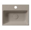 GSI Nubes umyvadlo 40 x 32 cm s otvorem pro baterii bez přepadu keramické tortora mat šedá 9684105