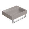 GSI Nubes umyvadlo 40 x 32 cm bez otvoru pro baterii bez přepadu keramické tortora mat šedá 9684005