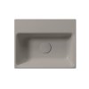 GSI Nubes umyvadlo 40 x 32 cm bez otvoru pro baterii bez přepadu keramické tortora mat šedá 9684005