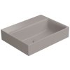 GSI Nubes umyvadlo 40 x 32 cm bez otvoru pro baterii bez přepadu keramické tortora mat šedá 9684005