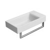 GSI Nubes obdélníkové umyvadlo 50 x 25 cm bez otvoru pro baterii bez přepadu keramické bílá mat 9637009